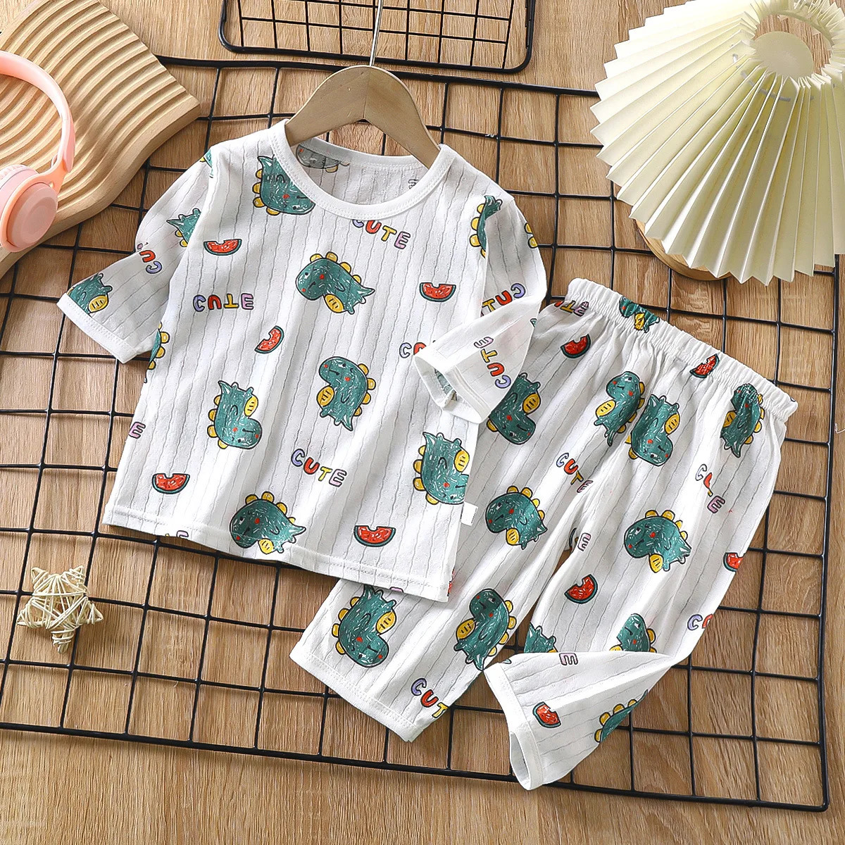 Baby Pajamas Sets Cotton Child Pajamas Toddler Long Sleeve Baby Nightwear Pyjamas Kids Cartoon Homewear Clothes 250121