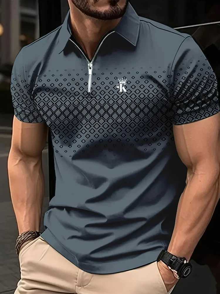 Business Mens Golf Polo Short Sleeve Polo Shirt Outdoor Casual Daily Streetwear Summer 3D Print Micro-elastic PolyesterXJ250117