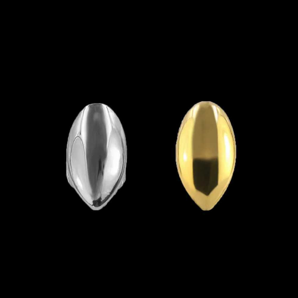 RACHELZ Classic Single Fangs Teeth Grillz Hip Hop 14K Gold Plated Tooth Caps For Women Men Cosplay JewelryXJ250114