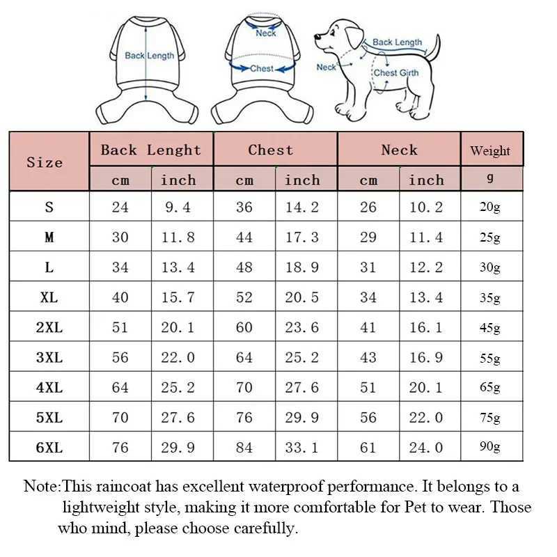 Dog Raincoat Waterproof Hoodie Jacket Rain Poncho Pet Rainwear Clothes with Reflective Stripe Outdoor Dogs Pet SuppliesXJ250121