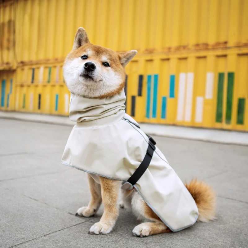 Medium And Large Dog Raincoat Poncho Labrador Golden Retriever Corgi Pet Clothes Outdoor Waterproof Pet Raincoat Dog AccessoriesXJ250121