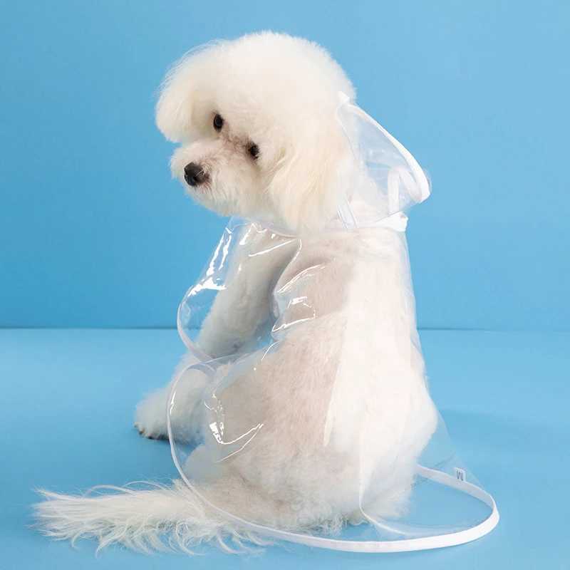 1PC Waterproof Dog Coat Rain Jacket Pet Clothes Puppy Raincoat Transparent Hoody Clothing for DogsXJ250121