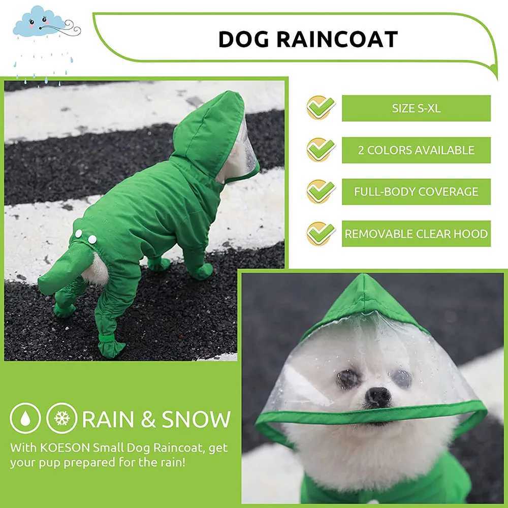 Pet Puppy Dog Raincoat Rain Jacket Coverage 4 Legs Full Body Protection Cover Waterproof Rain-Proof Mud-Proof Raincoat for DogsXJ250121