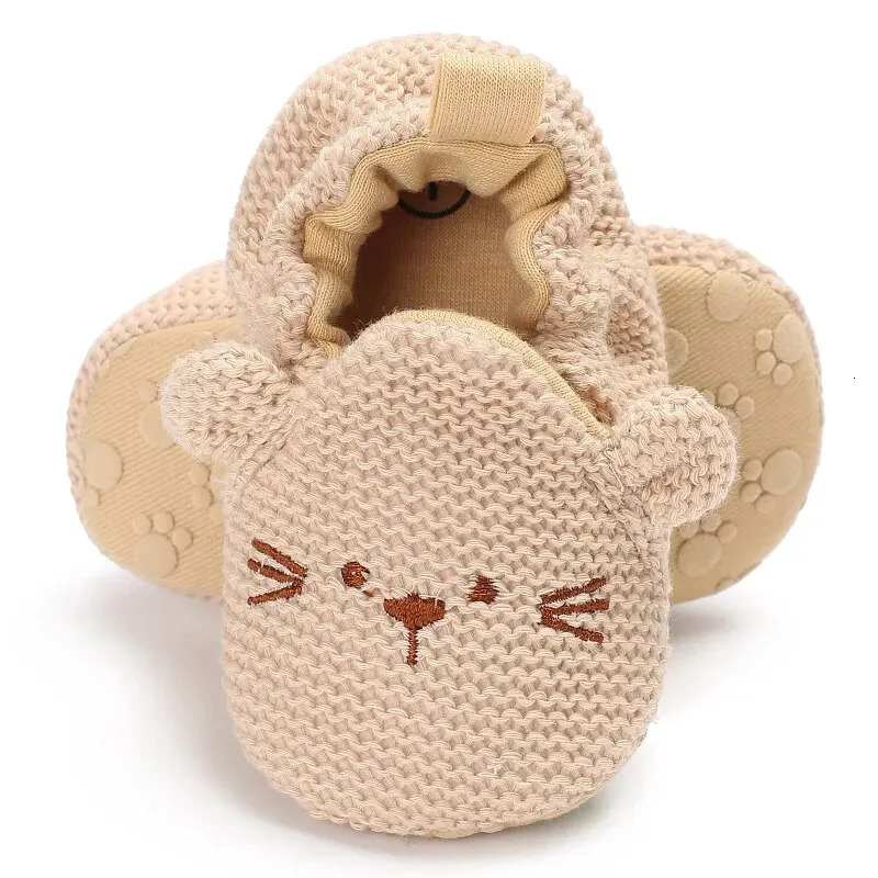 Meckior Baby Slippers Casual Baby Boy Girl Knit Crib Shoes Cartoon Soft Sole Anti-slip Prewalker Reptiles Toddler Baby Shoes 250118