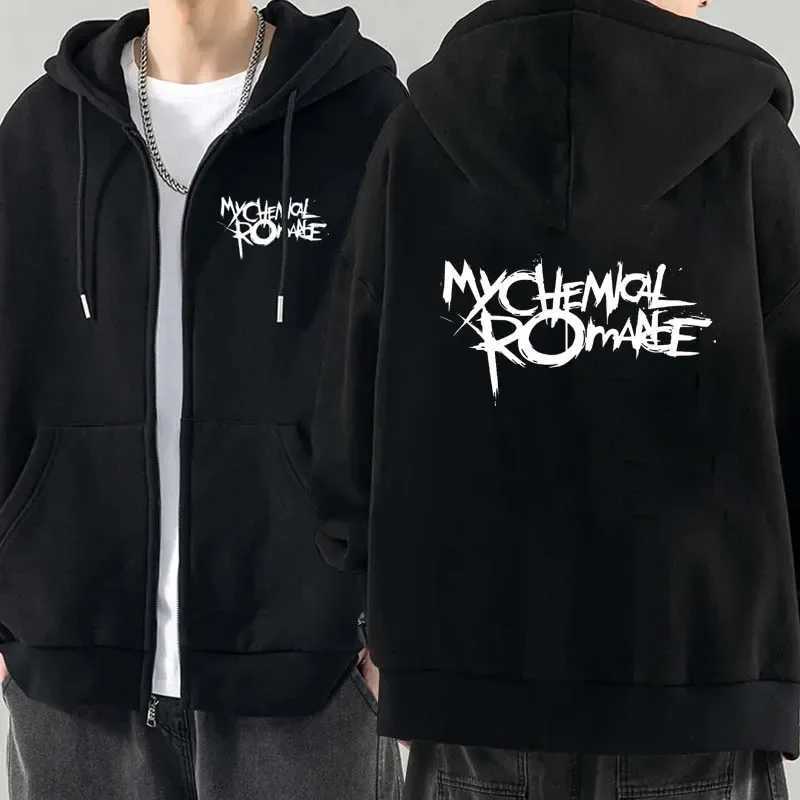 Men Fashion Hoodies Jacket Coats My Chemical Romance Mcr Dead Zipper Hoodie Top Loose Black Parade Punk Emo Zip Up SweatshirtXJ2500118