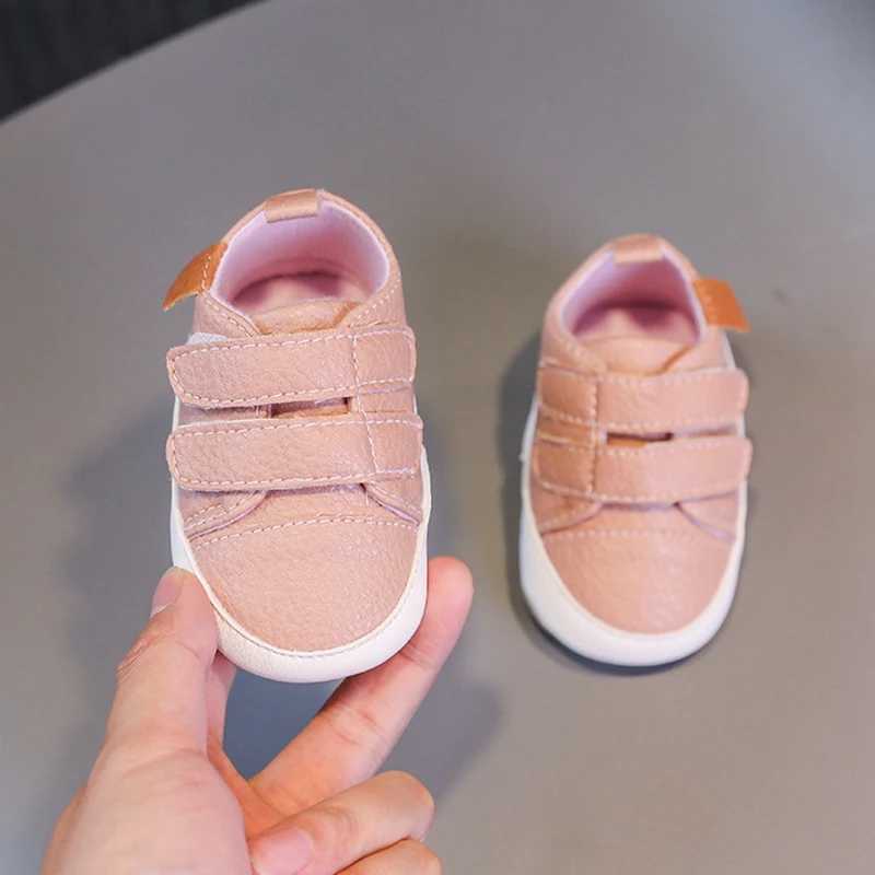 Baby shoes newborn boys sports shoes girls first walk childrens Pu leather simple leather soft soled sports shoes 0-18 months old X250129