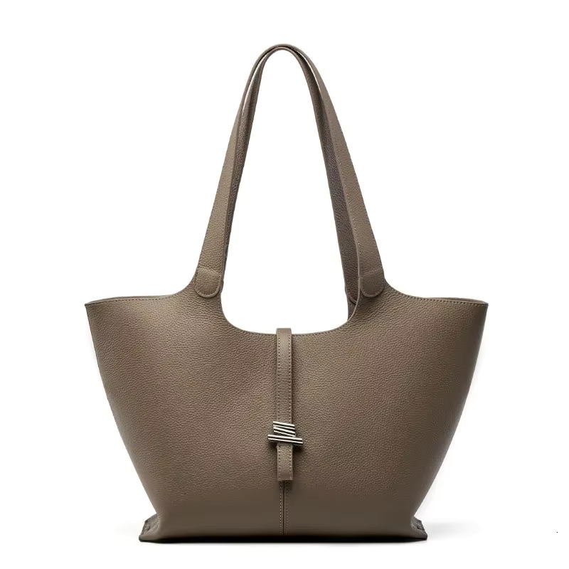 Top Layer Cowhide Women's Tote Large Capacity Commuter Hand-Held Genuine Leather Shoulder Bag