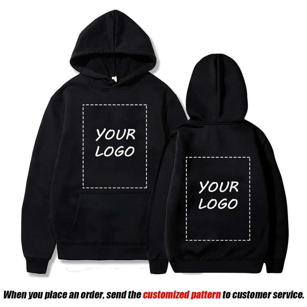 Hot Sale Custom Hoodie Sweatshirts Men Design Your Fleece Hooded Clothes Women Harajuku Outerwear Y2k Size Hoody XS-3XLXJ2500118
