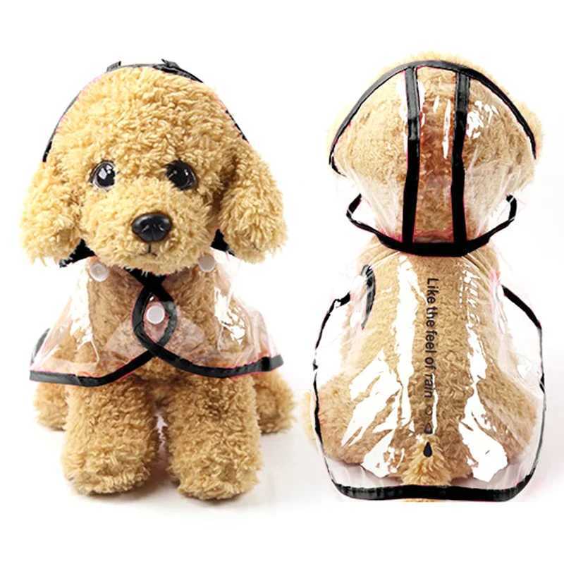 Waterproof And Fashionable PU Transparent Raincoat For Pets Small And Medium-Sized Dog Two-legged Dog New Cat RaincoatXJ250121