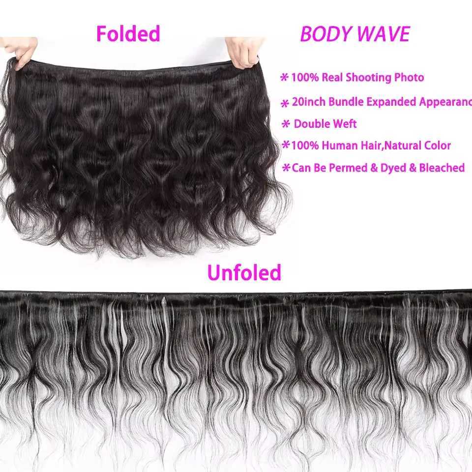 Yyong Body Wave Bundles With Clo Brazilian Hair Weave 3/4 Bundles With Lace Clo 4x4 Remy Human Hair Bundles With CloXJ250120