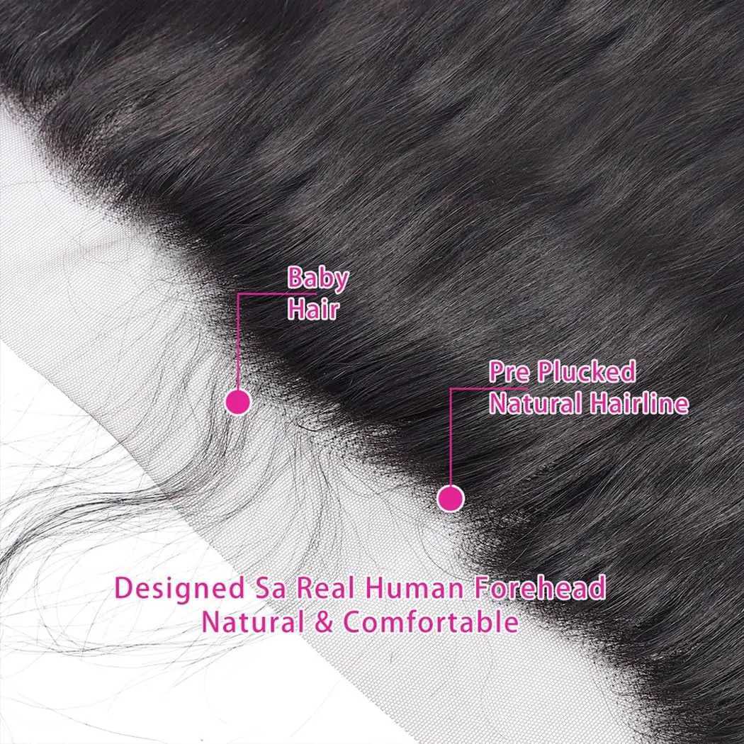 Straight Human Hair Bundles with Clo Brazilian Human Hair 3 Bundles with 13x4 Lace Frontal Clo Remy Hair Bundles NaturalXJ250120