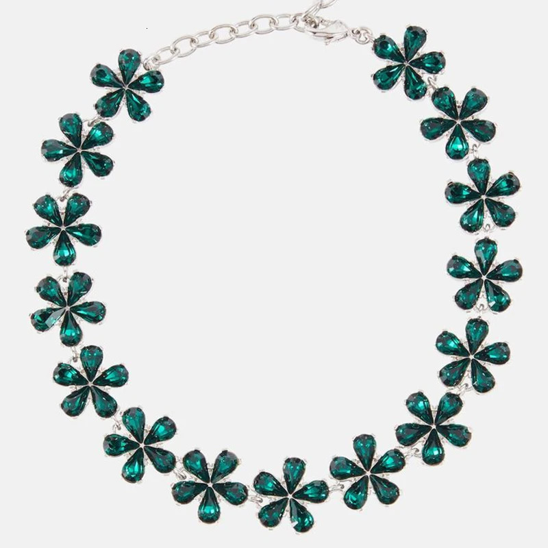 Green Diamond Flower Foot Bracelet Jewelry Womens Party Gift Premium Crystal Foot Chain Accessories Wholesale 250110