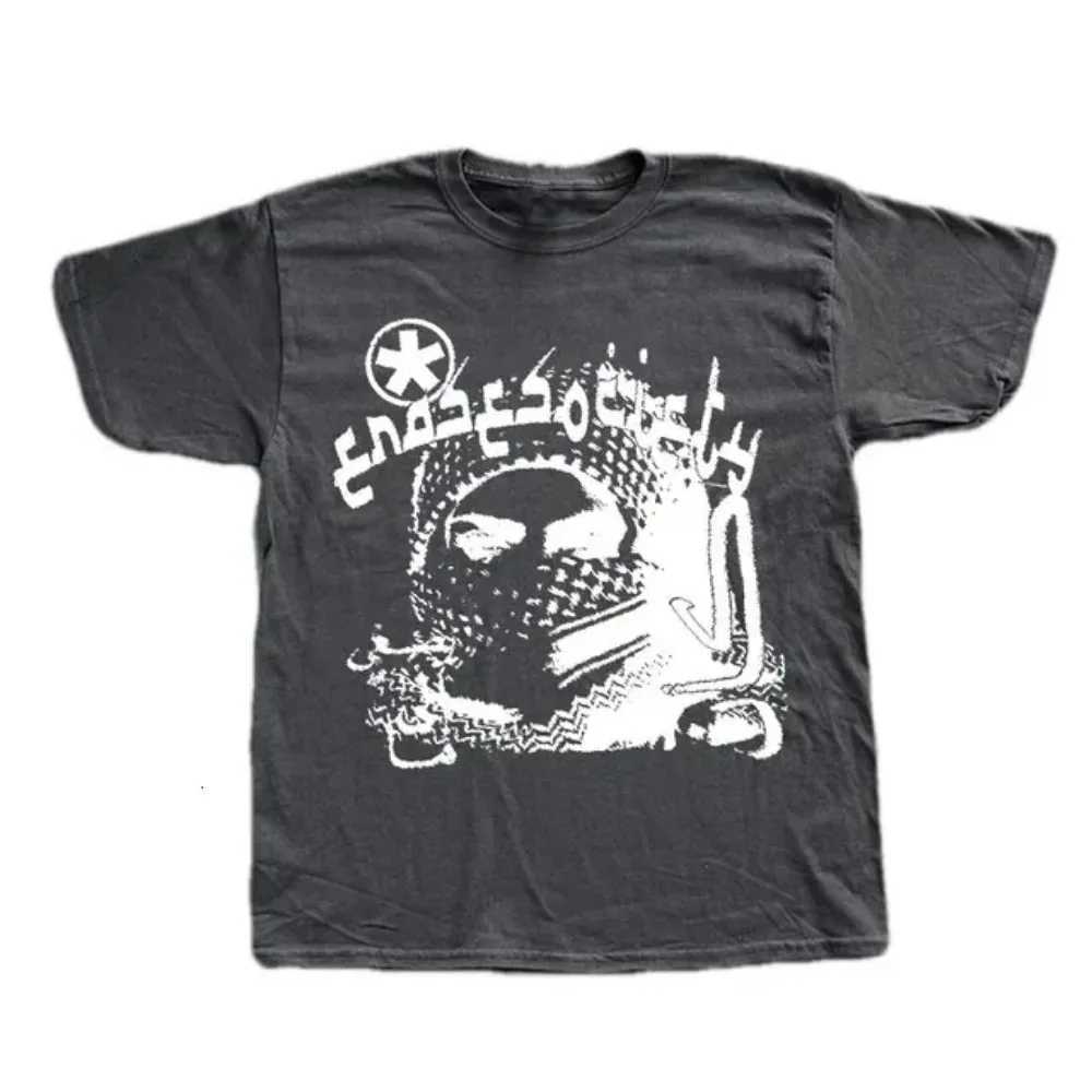 Y2K Cotton T-shirt Grunge Goth Harajuku Graphic Print O-Neck Tee Hip Hop Streetwear Loose Short Sleeve T-shirt Punk Vintage TopXJ250117