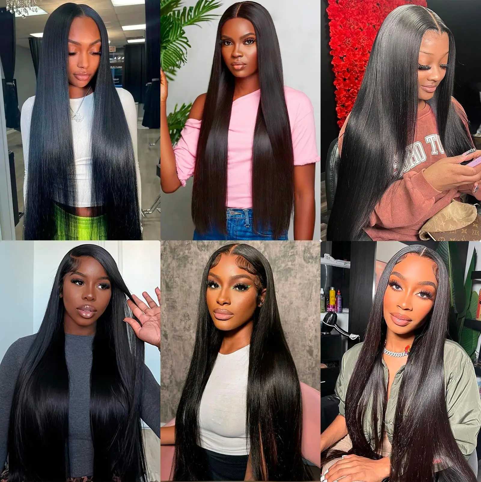 YYong Brazilian Straight Hair 4 Bundles With Frontal Remy Human Hair 13x4 Ear to Ear Lace Frontal Clo With BundlesXJ250120