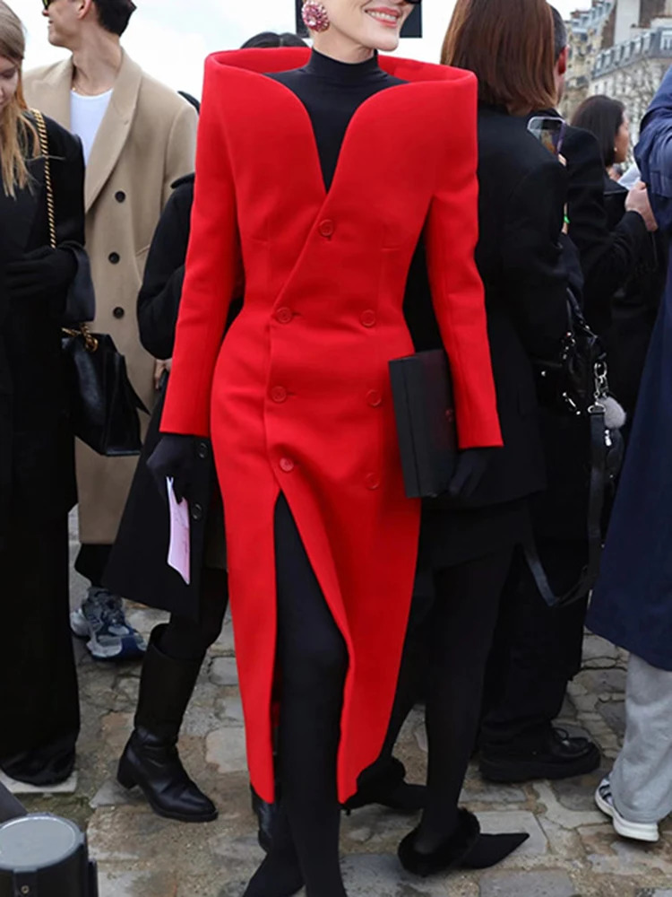 QMQA Fashion Womens er Trench Coat Personalized Stand Up Collar Slimming Long Windbreaker Autumn Clothing 1A110 250114