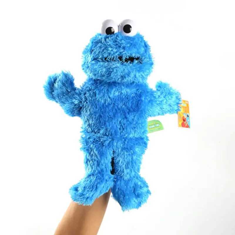 Sesame Beaded Hand Puppet Show Elmo Cartoon Soft Plush Doll Birthday Childrens New Year Gift X2501291