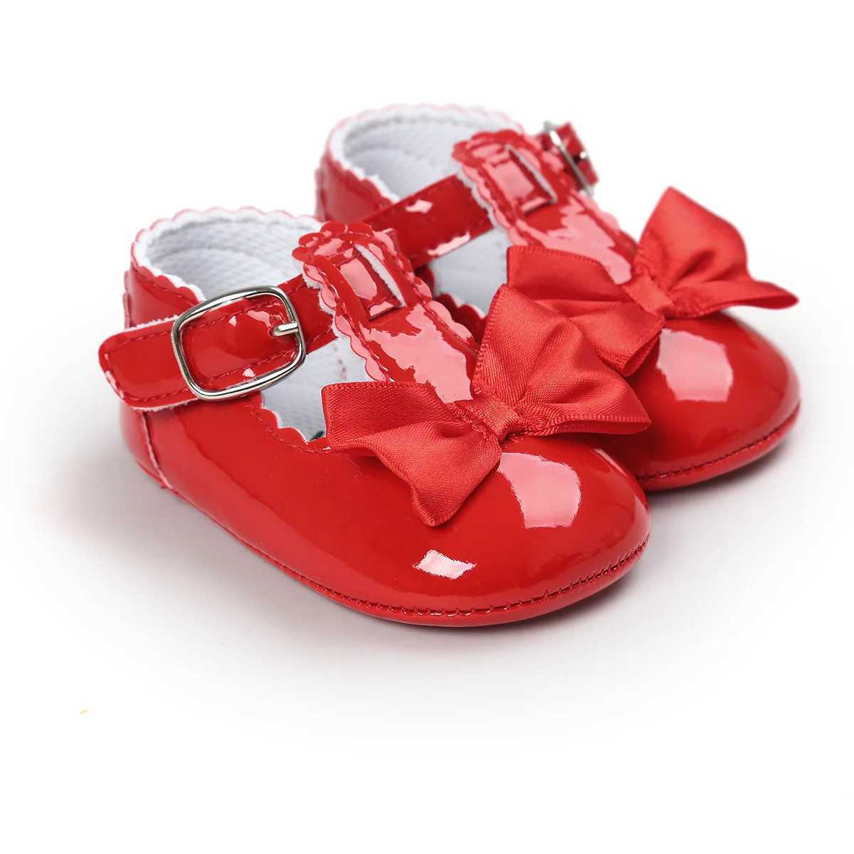 Meckior Baby Girls Shoes Classic Bowknot Rubber Sole Anti-slip PU Girls Dress Shoes First Walker Toddler Crib Baby Shoes X250129