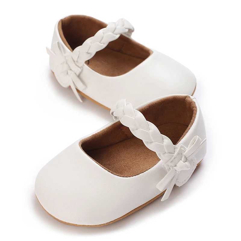 Baby womens shoes soft soled PU leather bow baby shoes non slip flat bottom baby shoes X250129