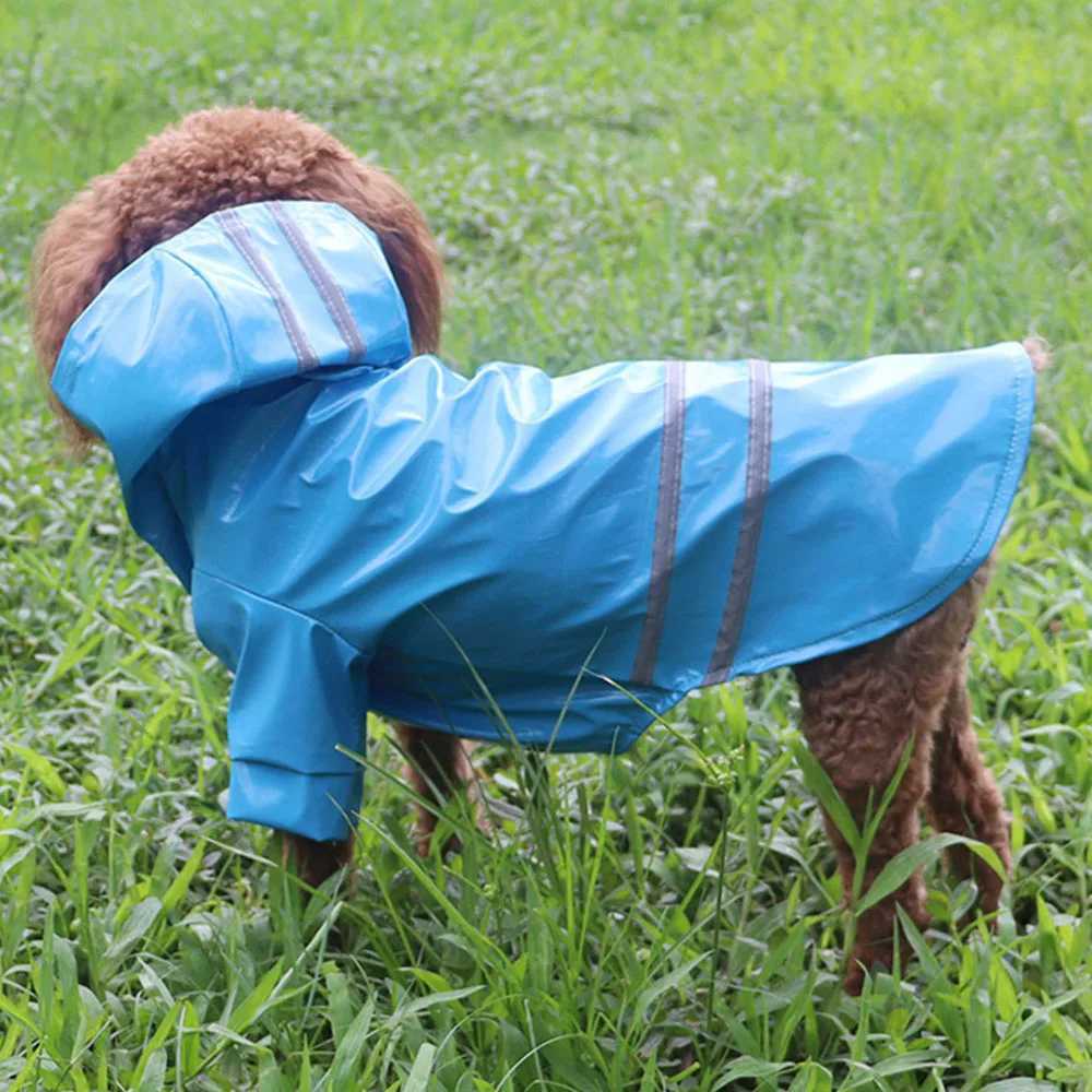 Dog Rain Coat Pet Rain Jacket Waterproof Reflective Puppy Poncho Lightweight Pet Raincoat with Leash Hole Cat Small Dog RainwearXJ250121