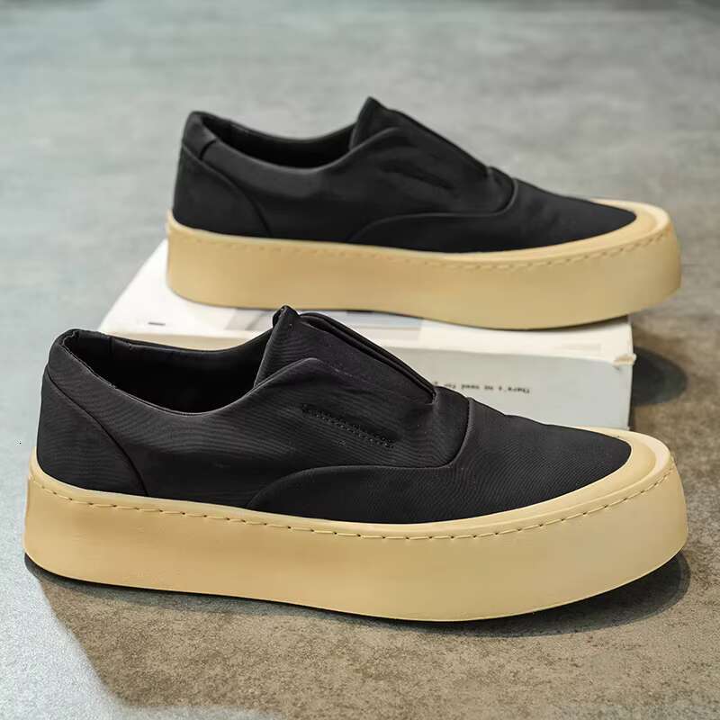Canvas Summer Platform Casual Sneakers Man en Vulcanized For New Walking Loafers Men Slip On Shoes Green