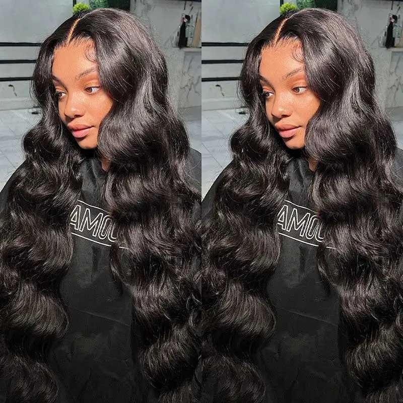 Body Wave Bundles Human Hair with 13x4 HD Lace Frontal 100% Unprcessed Remy Hair Bundles Brazilian Weave 3 Bundles With CloXJ250120