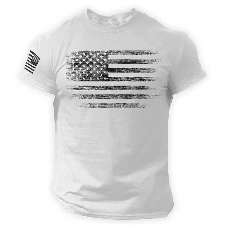 New American USA Flag T-Shirts Print Men Women Fashion Short Sleeve Cotton T Shirt Streetwear Harajuku Unisex Tees Tops ClothingXJ250117