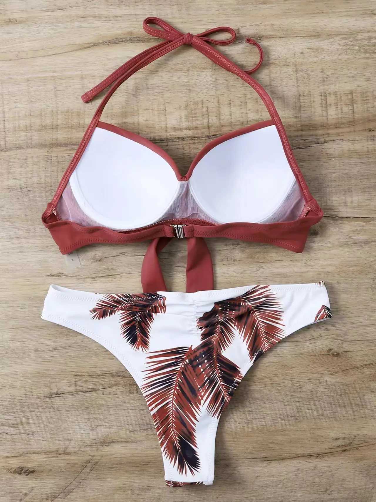 Brazilian Thong Bikinis 2024 Women Push Up Swimsuit Printed Sexy Swimwear Fe Beachwear Bathers Bathing Swimming Swim SuitXJ250120