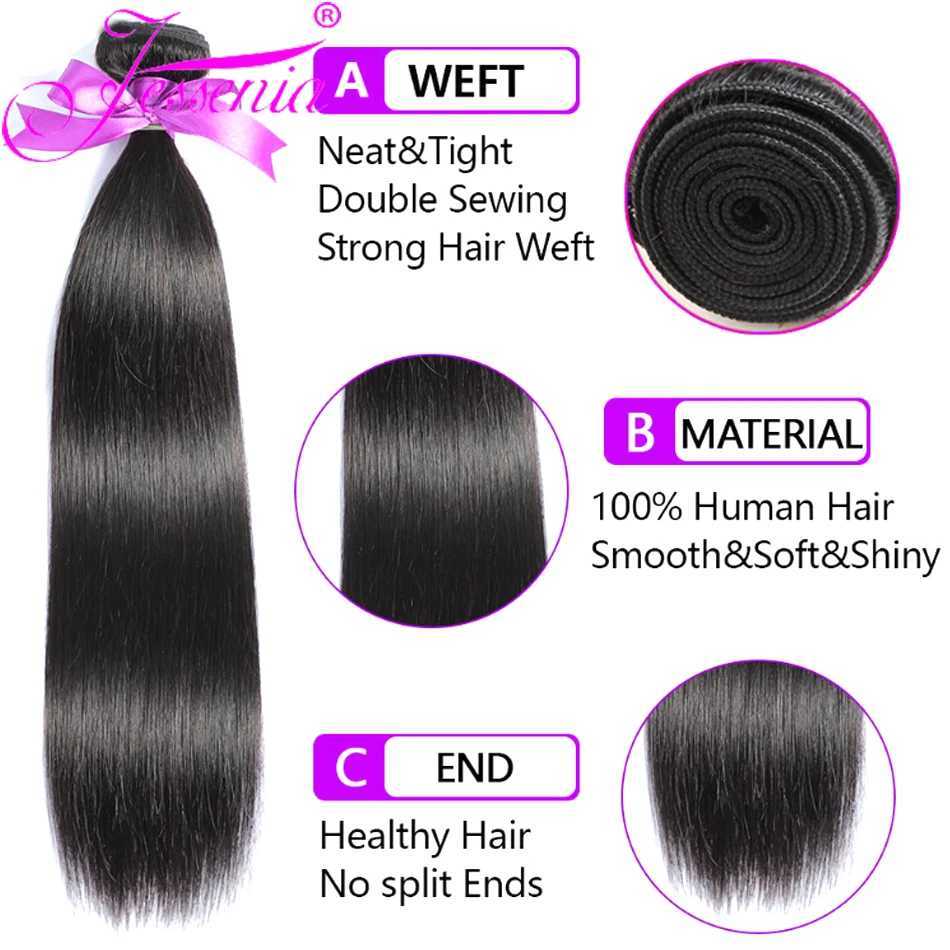 Bone Straight Brazilian 3/4 Bundles With 13X4 Clo Frontal Transparent HD Lace Clo With Bundles Hiar Weave extensionsXJ250120