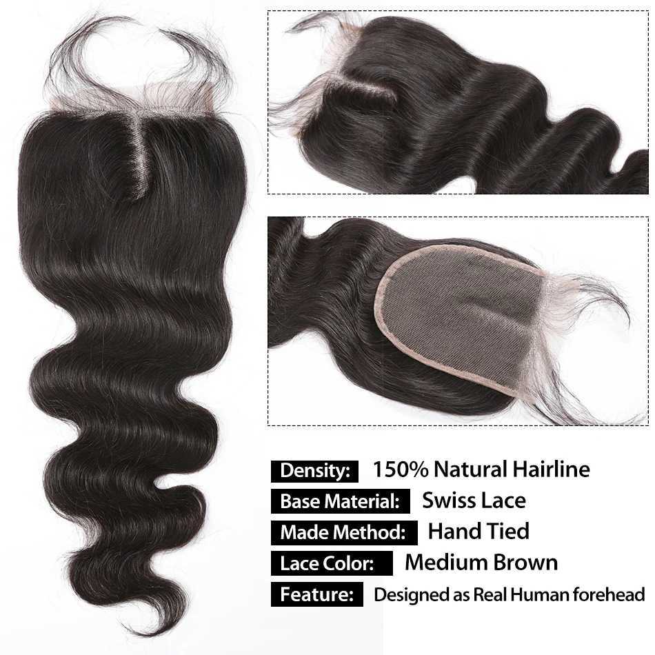 Hot Sale Body Wave Bundles With HD Transparent Lace Clo 4x4 Clo with Bundles Body Wave Human Hair Bundles and a CloXJ250120
