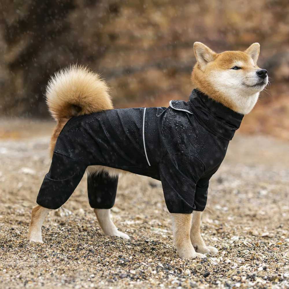 Medium And Large Dog Raincoat Labrador Golden Retriever Shiba Inu Four Feet Waterproof Pet Dog Clothes Charge ClothesXJ250121