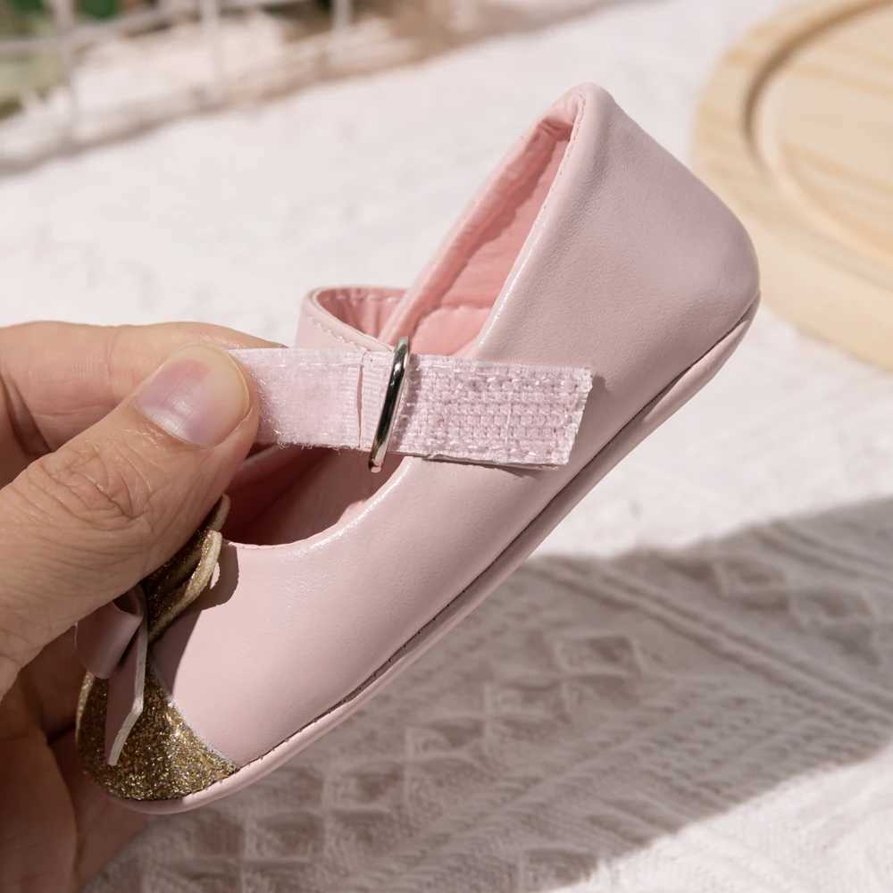 KIDSUN Spring and Autumn Newborn Baby Shoes Casual Dress Shoes Anti slip PU Leather Party Wedding Princess Baby Shoes 0-18M X250129