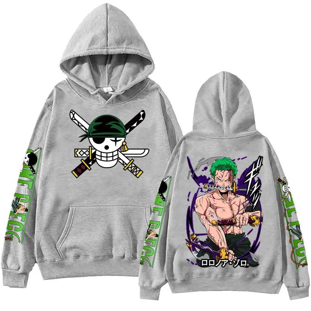Anime One-Piece Zoro Hoodie Harajuku Hip Hop Pullover Tops Fans GiftXJ2500118