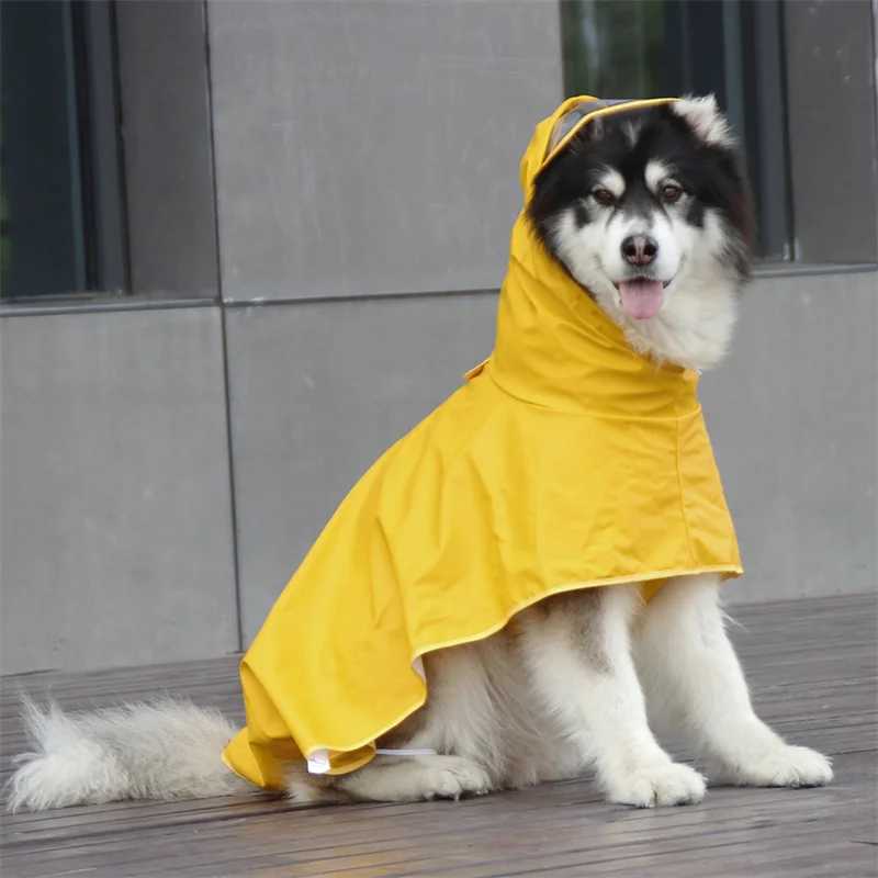Impermeable Big Dog Raincoat Waterproof Pet Clothes for Medium Large Dogs Golden Retriever Pitbull Rain coats mascotas ClothingXJ250121