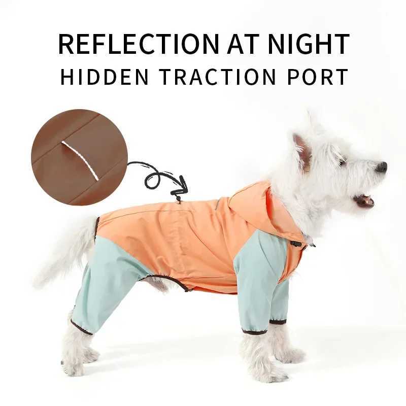 New Outdoor Dog Raincoat Four-legged Raincoat Dog Jacket Waterproof Puppy Coat Soft Warm Jacket For Small Medium DogsXJ250121