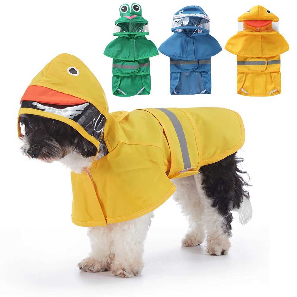 Dog Raincoat Reflective Waterproof Pet Clothes for Small Big Dogs Hoodie Rain Poncho Outdoor Pet Rainwear Bulldog Rain CoatXJ250121