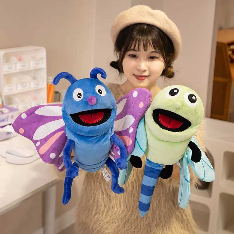 Free shipping Hand childrens plush insects Caterpillar ladybugs hand puppets family stories role-playing finger toys