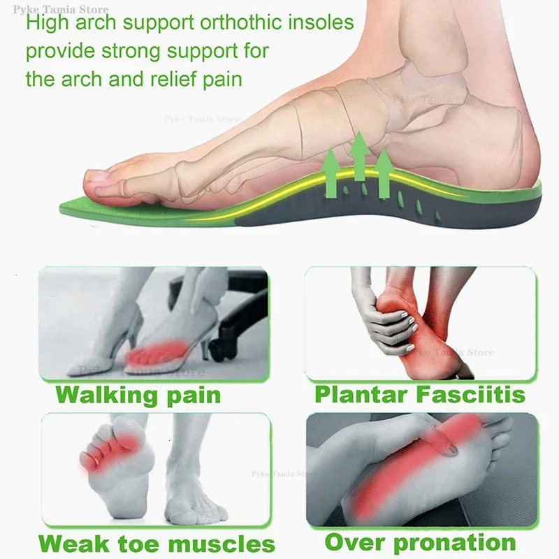 Orthopedic Insole Thickened Arch Support Shoes Pad for Flat Feet Sport Shock Absorption High Elastic Wear Resistant Foot Cushion 250120