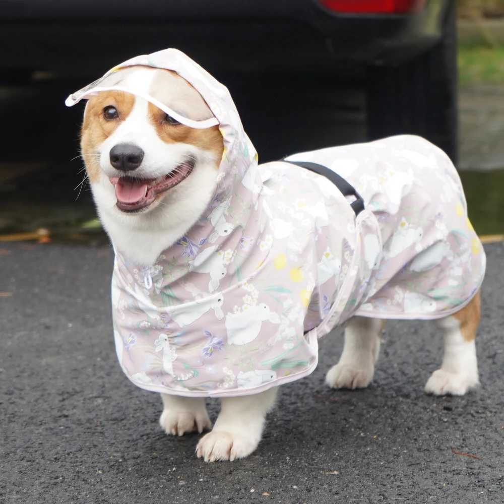 Dinosaur Print French Bulldog Raincoat M to 9XL Pet Dog Outdoor Waterproof Clothes for Small Medium Large Dogs impermeable perroXJ250121