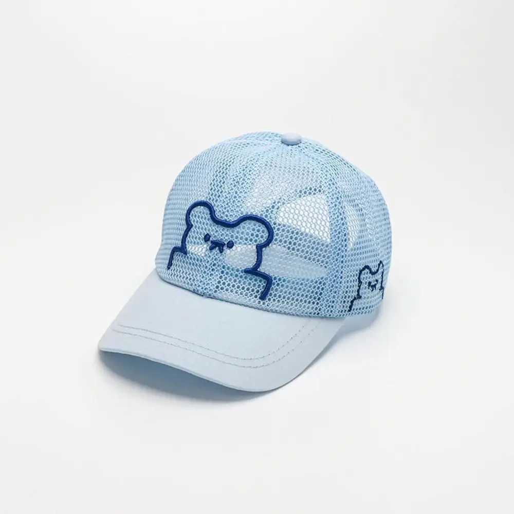 Cartoon Bear Childrens Baseball Hat 2-5 Year Old Childrens Sun Hat Breathable Mesh Panama Hat Outdoor Sun Hat M250121