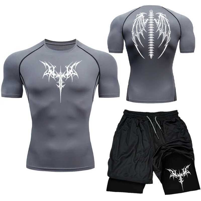 New Compression Shirt Men Rashguard Fitness Short Sleeve Running Shirt Men Gym T Shirt Sportswear Breathable Tights T Shirt Men X250129