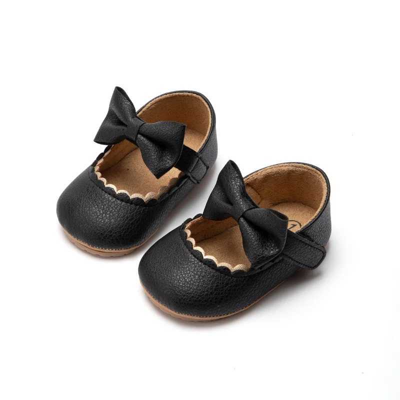 2023 New Baby Shoes Infant Princess Dress Shoes Non Slip Rubber Flat Soft Sole PU First Walkers Newborn Baby Girl Accessories X250129