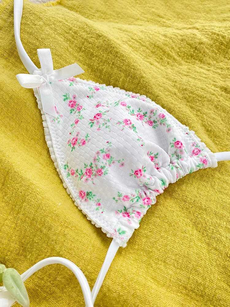 Print Bikini Set Triangle Swimwear Women Swimsuit Sexy Bikini Set Bandage Bathing Suits Two Piece Suit Biquini Push Up BeachwearXJ250120