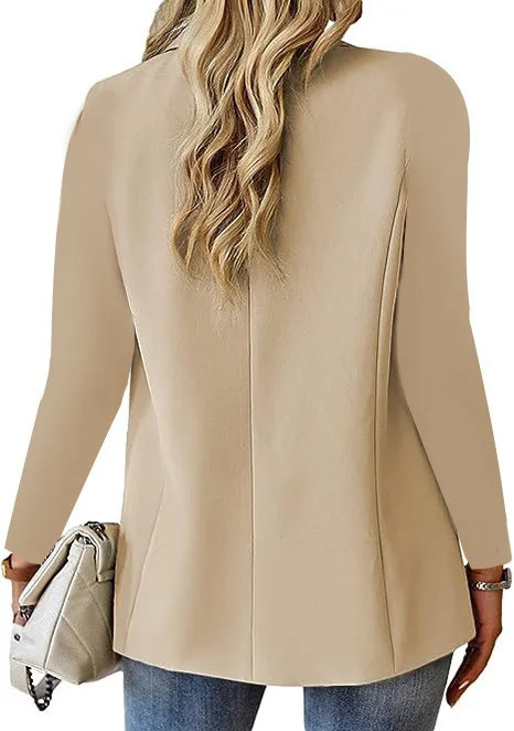 Womens Spring Winter Down Full Long Sleeve Coat Autumn Blazer Button Outwear Suit Cardigan Female 250109