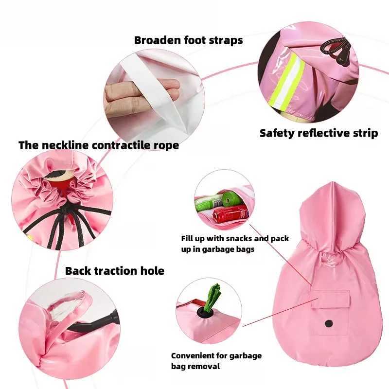 Small Medium Large Dog Raincoat Convenient Reflective Pet Rainy Dog Clothes Outdoor Waterproof Cape Pet RaincoatXJ250121