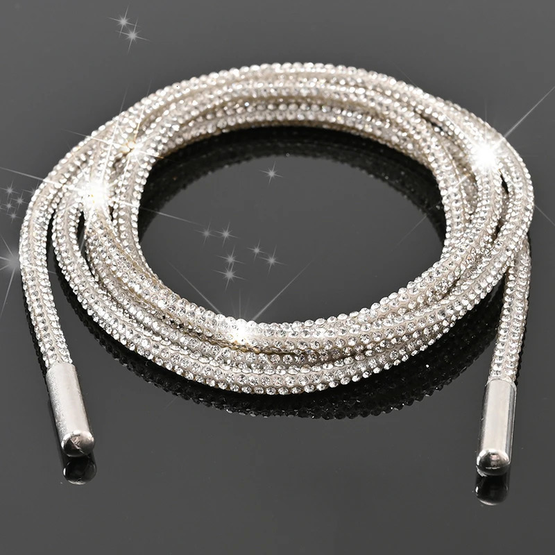 1Pair2Pcs Rhinestone Shoe Lace y Diamond ShoeLace Bright String Cross Braiding Strap DIY Drawstring 250114