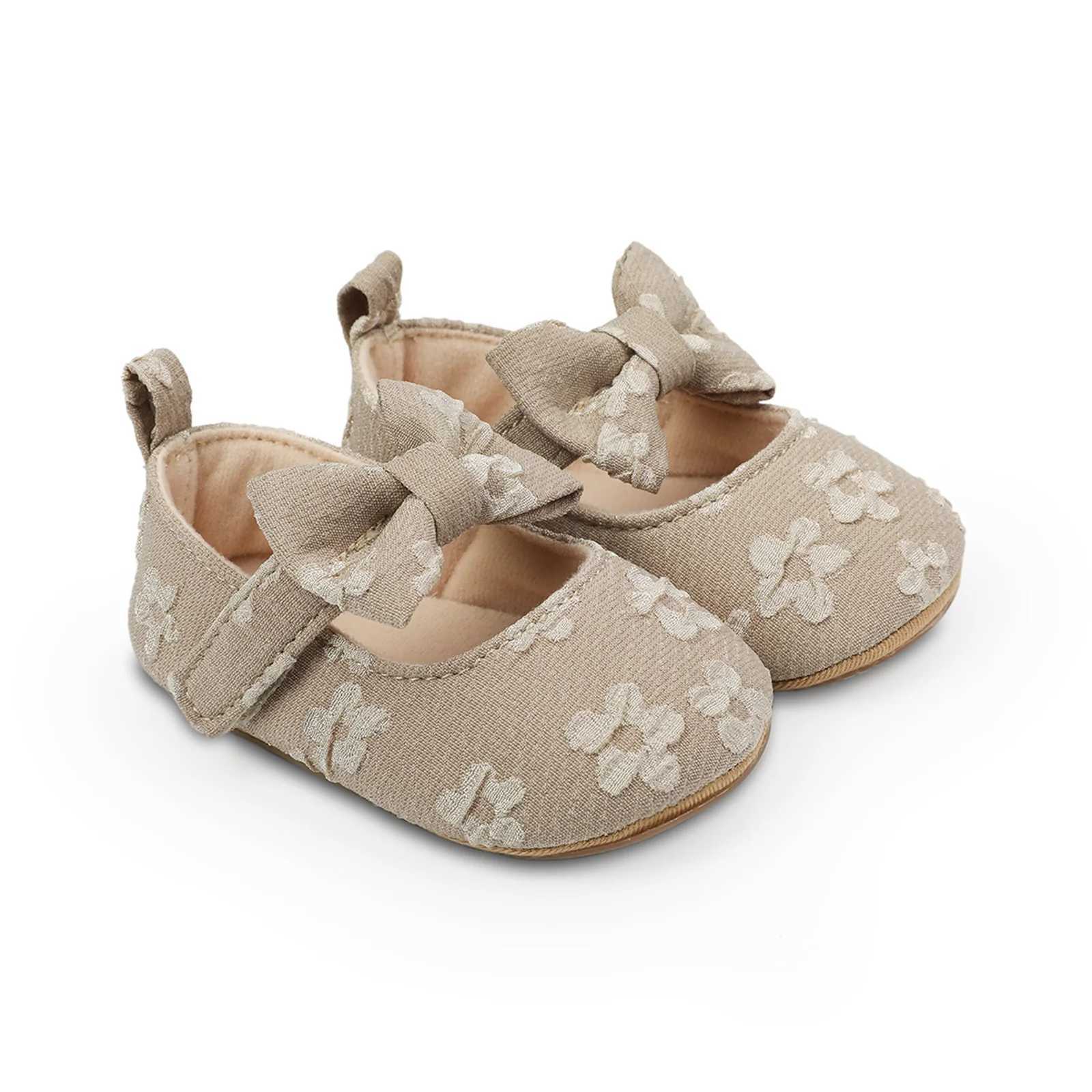 EWODOS Infant Baby Girls Casual Shoes Non-Slip Soft Sold Flower Bowknot Flats Toddler First Walker Spring Summer Princess Shoes X250129