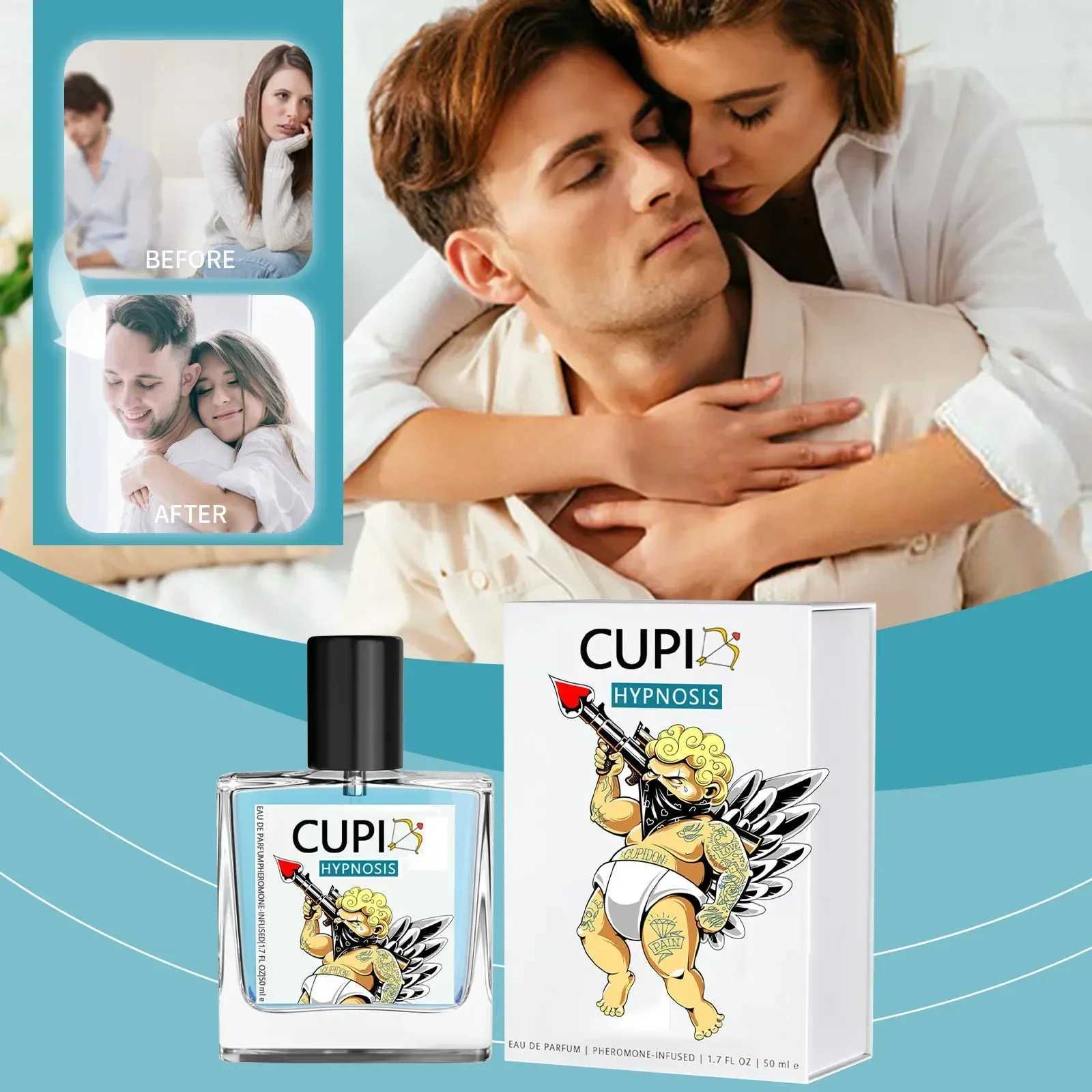 50ML Cupid Hypnosis Perfume Infused Cologne Real Pheromone Perfume Last For 8 Hours Fragrance For Men For Women Travel-FriendlyXJ250117