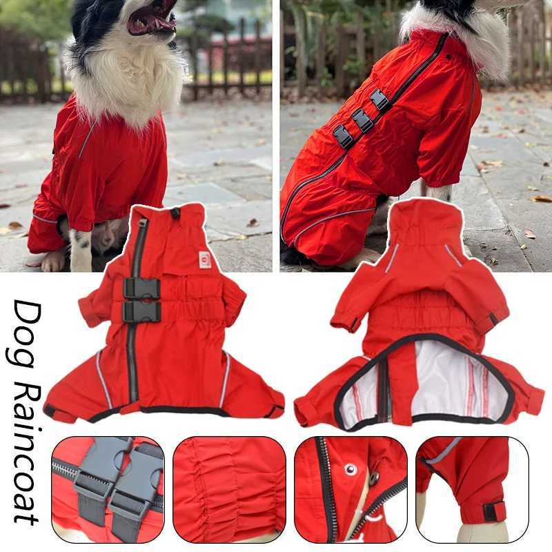 Dog Raincoat Waterproof Pet 4 Legs Raincoat Clothes For Bulldog Corgi Rain Coat Small Medium Large Dogs Jumpsuit Dogs OverallsXJ250121