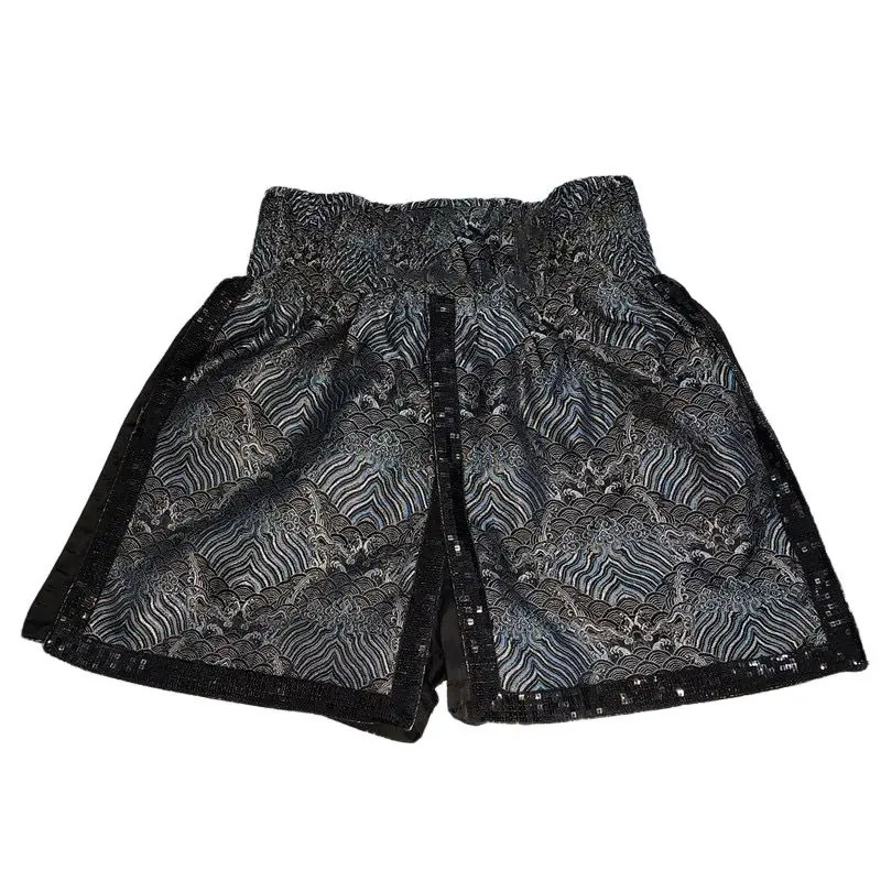 Boxing shorts sequined Muay Thai shorts mens rens martial arts MMA clothing Taekwondo grappling combat Taekwondo shorts 250109