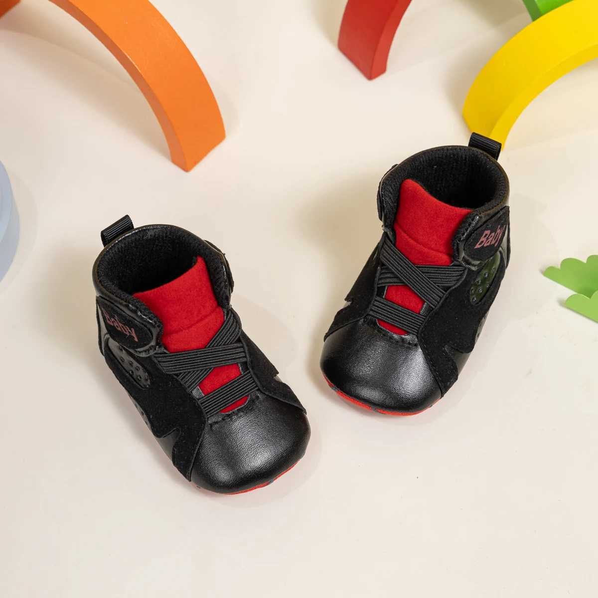 KIDSUN Toddler Baby Boys Shoes High Tops Basketball Sneakers Soft Anti-Slip Infant Newborn Prewalker First Walking Crib Shoes X250129
